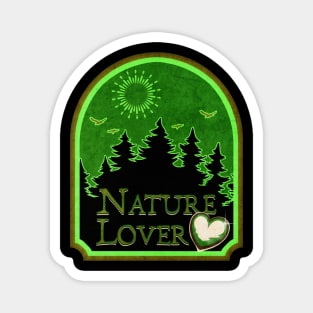 Nature Lover Earth Day Shield Heart Design Magnet