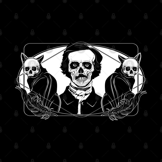 Poe and Skull Cats by Von Kowen