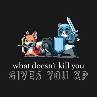 What Doesn't Kill You Gives You XP | D&D Design T-Shirt