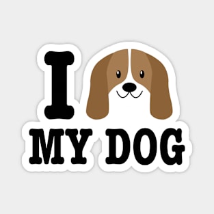 I Love My Dog Basset Hound product Magnet