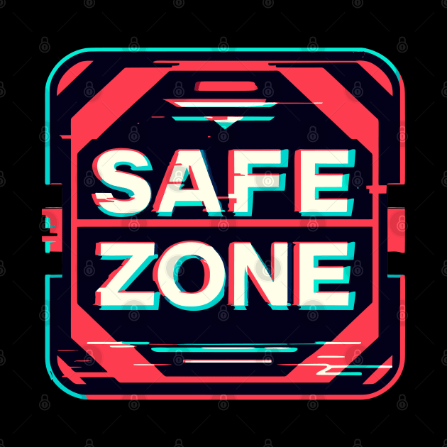 Safe zone Retro Gaming Glitch by TomFrontierArt