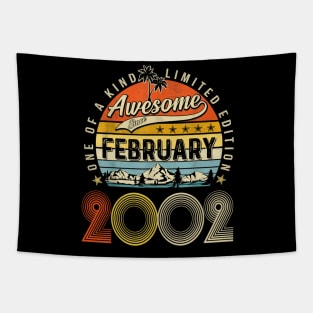 Awesome Since February 2002 Vintage 21st Birthday Tapestry