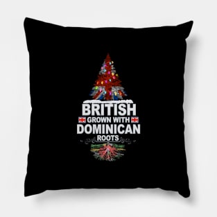 British Grown With Dominican Roots - Gift for Dominican With Roots From Dominica Pillow