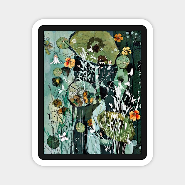 Abstract nasturtium. Magnet by atep