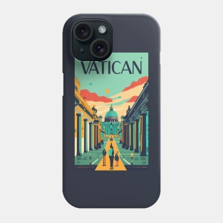 A Vintage Travel Art of the Vatican - Vatican City Phone Case