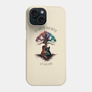 Acoustic Guitar Tree of Life |Gift for Guitar Player | Nature Guitarist | Motivational quotes Phone Case