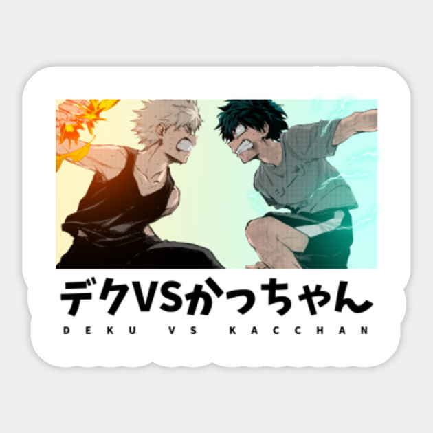 Deku Vs Kacchan My Hero Academia Sticker Teepublic