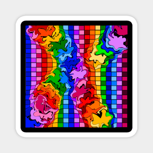 Rainbow Abstract Art by Orchid 2 Magnet