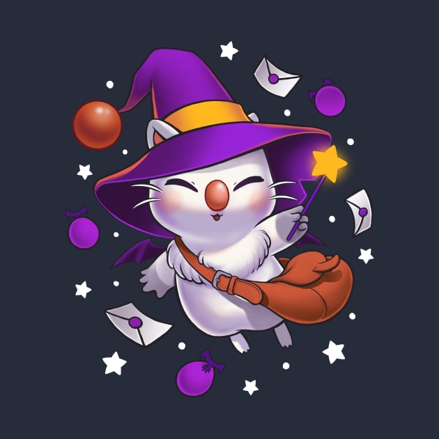 Moogle Witch - Kupo - Final fantasy halloween by BlancaVidal