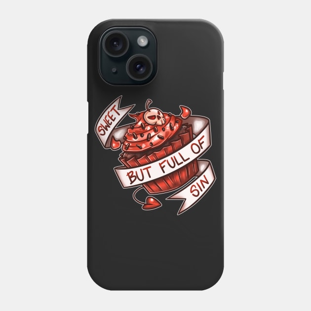 Full of Sin Phone Case by Vinniedraws