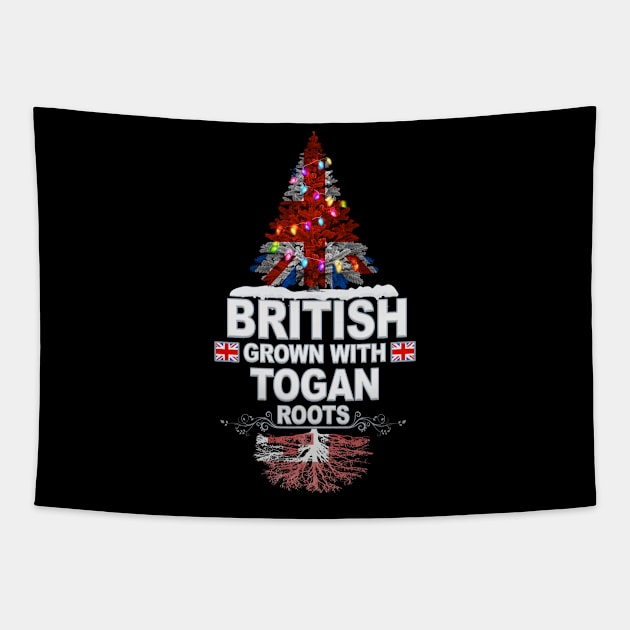 British Grown With Togan Roots - Gift for Togan With Roots From Tonga Tapestry by Country Flags