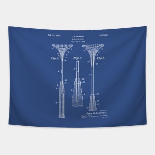 Badminton Racket Patent - Badminton Player Coach Club Art - Blueprint Tapestry