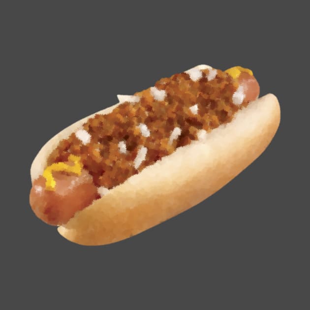 Chili Dog Hot Dog Illustration by oggi0