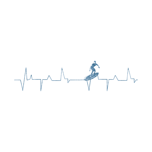 Surfer Heartbeat Beginner by Coumenole Design