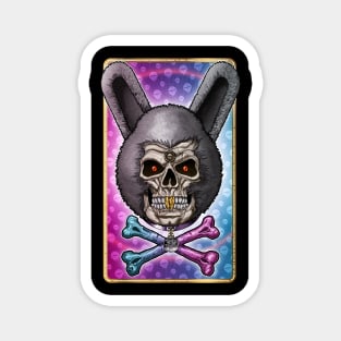 Happy Easter, Easter Bunny skull Magnet