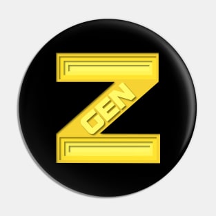 Young and yellow Generation Z Pin