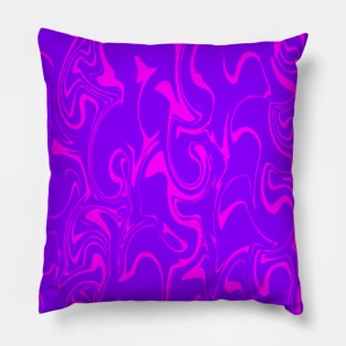 Marble Swirl Texture - Dark and Bright Purple Tones Pillow