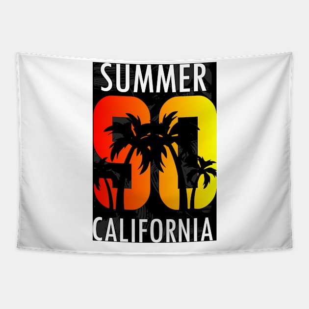 Summer California 90 Tapestry by TheMadSwede