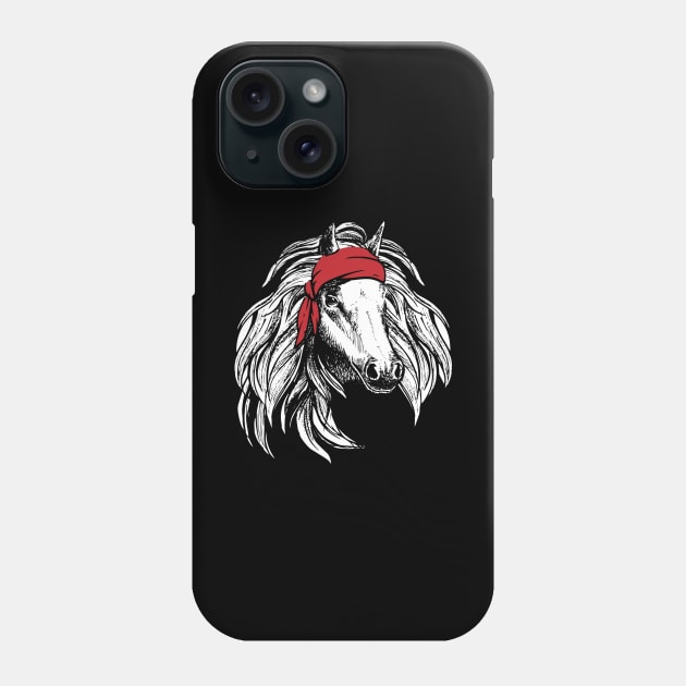 Cute Horse Sketch Farmer Gift, Horse Lover, Equestrian graphic Phone Case by Blue Zebra