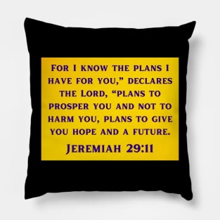 Bible Verse Jeremiah 29:11 Pillow