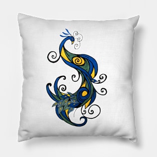 Abstract Peacock Pillow