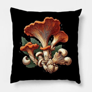 Chanterelle mushrooms AI Pillow