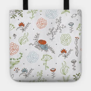 Elegance Seamless pattern with flowers Tote