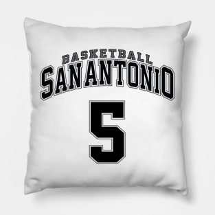 San Antonio Basketball - Player Number 5 Pillow