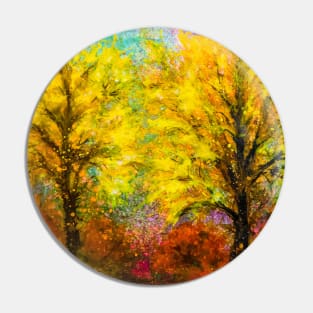 Two yellow trees Pin