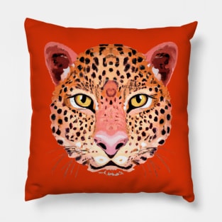 Leopard face Pillow