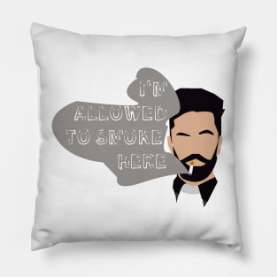 I'm allowed to smoke in here. Jesse Custer Pillow