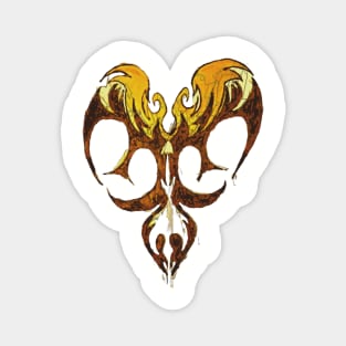 flamer Tribal Heart Magnet