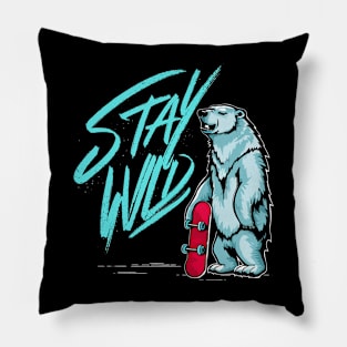 Skater Bear Pillow