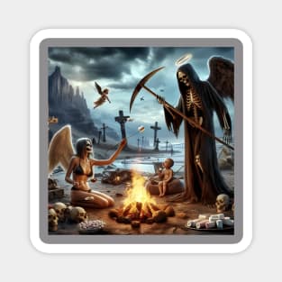 Grim Reaper Apocalypse Wrap Party Magnet