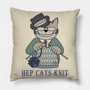 Hep Cats Knit Pillow