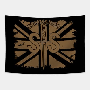 WW2 British Army No2 Commando SAS Badge with Union Jack Tapestry