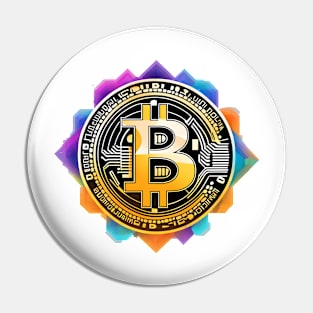 Bitcoin colorful Pin