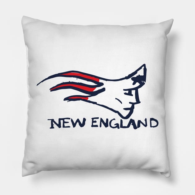 New England Patrioooots Pillow by Very Simple Graph