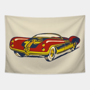 Retro Futurist Speedster Tapestry