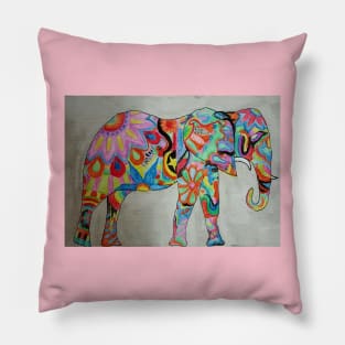 Watercolor Elephant Pillow