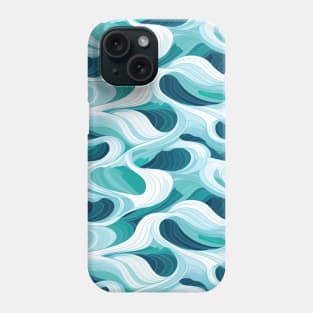 Ephemeral Crests: Hokusai Waves Reimagined Phone Case