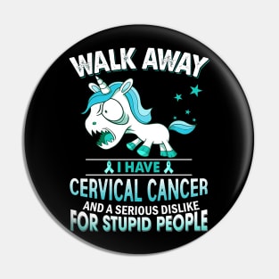 funny cervical cancer grumpy unicorn warrior Pin