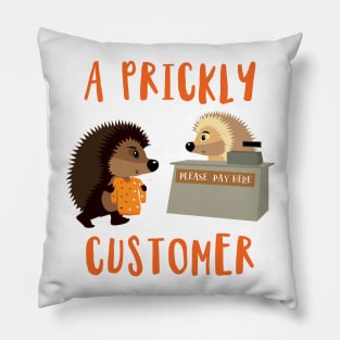 'A Prickly Customer' Funny Prickly Gift Pillow