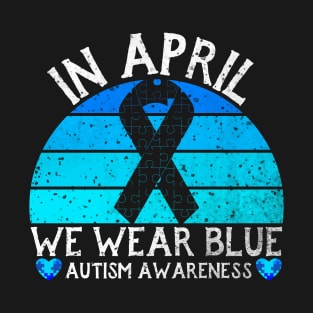 We Wear Blue Autism Awareness Supporting T-Shirt