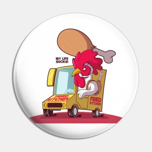 Fried Chicken delivery driver Pin