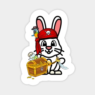 Cute bunny is a pirate Magnet