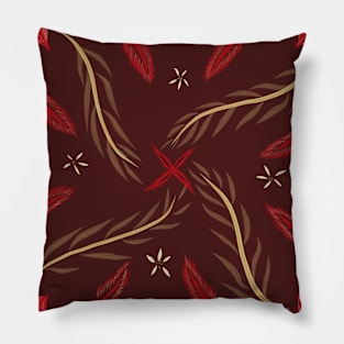 Red feathers Pillow