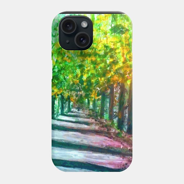 Autumn Path of Color Impressionism Phone Case by Klssaginaw