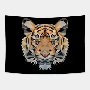 Tiger big cat head polygon geometric gift Tapestry