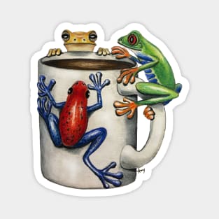 "Coffee Frogs" - Java Jungle collection Magnet